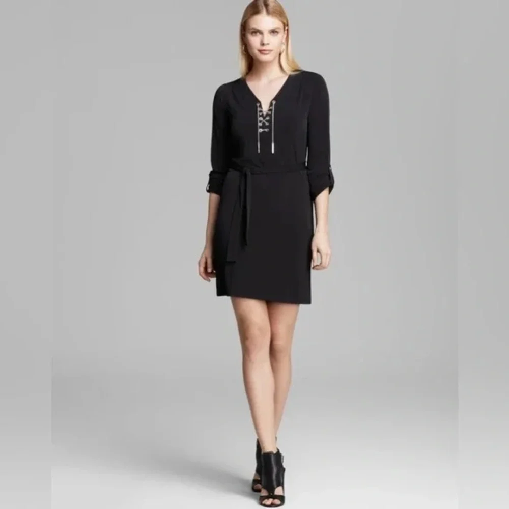 Michael Kors Black Dress with Gold Chain (missing belt) Sz.S